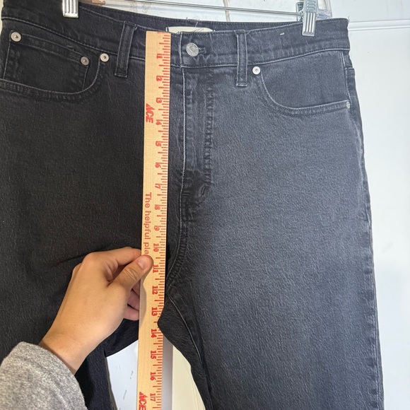 Madewell The ‘90s Straight Leg Jeans Black Size 30 High Rise Denim - Picture 5 of 9